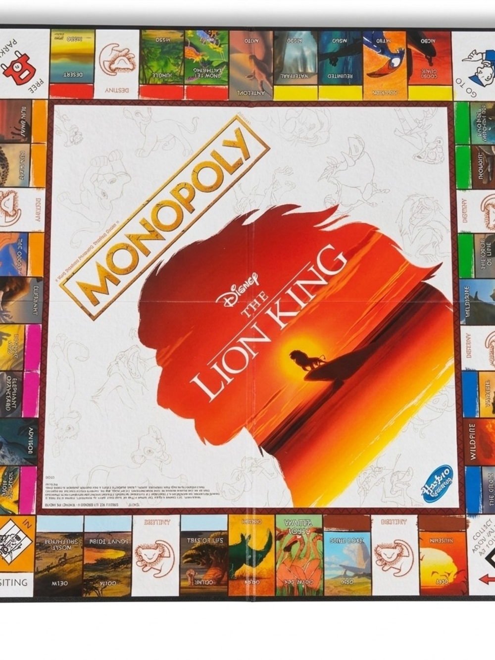 Monopoly Disney Lion King Edition Replacement Game Board Only 2018 Hasbro